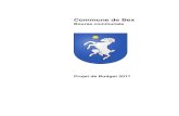 Commune de Bex - Parti Avançonspartiavancons.ch/wp-content/uploads/2017/03/Projet-de-budget-2017.pdf · 111.3090.001 Participation sur vente des chèques de voyages 1'500.00 1'500.00