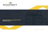 Komet Rapport de gestion 2017 - Les Ressources Komet Inc.kometgold.com/wp-content/uploads/2018/05/Komet_Rapport_de_ges… · T1 - 2016 383 164 $ Ainsi, durant le quatrième trimestre