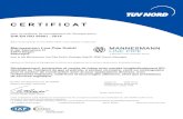 Mannesmann LP DIN ISO 50001 FR 04-2023 · Selon les procédures du TÜV NORD CERT, nous certifions ci-après que C E R T I F I C A T Mannesmann Line Pipe GmbH In der Steinwiese 31
