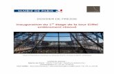 Inauguration du 1er étage de la tour Eiffel entièrement rénové · Paris Avec près de 7 millions de visiteurs par an, dont 85 % d’étrangers, la Tour Eiffel est l’un des monuments