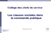 Les clauses sociales dans la commande publique soci… · • Des clauses sociales d’insertion qui ont d’ores et déjà bénéficié à 56 000 personnes en France • En adoptant,