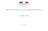 RECEUIL DES ACTES ADMINISTRATIFS - Indre-et-Loire...2015/04/30  · VU la loi n 2010-751 du 5 juillet 2010 relative à la rénovation du dialogue social et comportant diverses dispositions