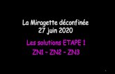 La Miragette déconfinée Les solutions ETAPE 1 ZN1 ZN2 ZN3...La Miragette déconfinée 27 juin 2020 Les solutions ETAPE 1 ZN1 –ZN2 –ZN3 1