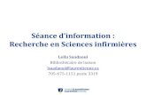 New Séance d’information - Laurentian University · 2015. 9. 16. · • Zotero : logiciel de gestion de références • Tutoriel de compétences de recherche • Aide à la recherche