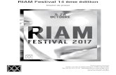 RIAM Festival 14 ème édition - Cjoint.com · 2019. 1. 15. · RIAM Festival 14 ème édition Dossier de presse Association Technè 35 bis rue de la bibliothéque 13001 Marseille