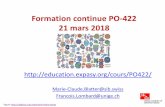 Formation continue PO-422 21 mars 2018education.expasy.org/cours/PO422/PO422_Introduction... · 2018. 3. 21. · • Les protéines sont des macromolécules présentes dans toutes