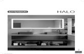 HALO - Sanithermelec · HALO 7-2017 HALO FR.indd 2 27/01/17 10:54. Miroir-Miroir de 5 mm collé sur un cadre en aluminium anodisé naturel de 3,8 cm. - Le miroir a un sablage périphérique