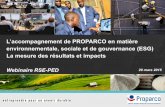 L’accompagnement de PROPARCO en matière environnementale ...©sentatio… · Mise en conformité avec les standards internationaux E&S (Banque Mondiale, SFI, OIT…) MAITRISER