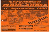 ; 8. Internationales Rad-Bergrennen CHUR-AROSA 5 Baumann Hubert Neunkirch D 1 47:08 GENTLEMEN B (1943 - 1952) 33 km, 0 1. 11 Schlumpf Norbert Ebnat-Kappel 1 19:11 2. 14 Berwert Josef