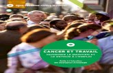 CANCER ET TRAVAIL - Ligue vaudoise contre le cancer€¦ · Le cancer ne constitue jamais une trajectoire linéaire. Les situations varient d’un cas à l’autre. Le retour à l'emploi
