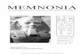 MEMNONIA - MAFTO€¦ · Périodique annuel d'archéologie et d'histoire régionales, il contient également des études spécifiquement consacrées à Thèbes-Ouest, aire géographique