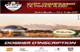 DOSSIER D'INSCRIPTION · Canet en Roussillon ~ 09 et 10 Juin 2017 XVIème Championnat de france rugby sapeurs-pompiers DOSSIER D'INSCRIPTION Guillaume Collard
