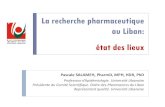 La recherche pharmaceutique au Liban: état des lieux · Nombre d’articles: Scopus, 1996-2015 ... Awada et al, 2011: antibioprophylaxie en chirurgie Al Hajje et al, 2012: erreurs