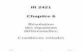 Ift 2421 Chapitre 6 Résolution des équations ...mignotte/IFT2425/Chapitre6_cor.pdf · Méthode de Runge Kutta : développement à l’ordre 2 y0 donn é k1 = h f (xn ,yn ) k2 =