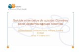 Suicide et tentative de suicide. Données socio ... · La France : au 6 e rang européen (sur 27) pour le suicide Taux standardisé de mortalité par suicide (pour 100 000 habitants).