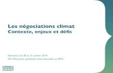 Les négociations climat...Trop peu de ﬁnancements publics et une volonté de miser sur les ﬁnancements privés!!!! Pas de ﬁnancements jusqu’en 2020 = !! pas d’actions de
