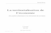 La territorialisation de l'économiesamuel.buton.free.fr/La_territorialisation_de_l_economie.pdf · 2 Le décret du 27 mars 2000 relatif à la composition du Gouvernement nomme M.
