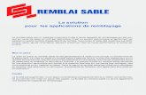 REMBLAI SABLE - Accueil remblai conventionnel, requiert moins d¢â‚¬â„¢£©quipements sur le chantier, £©limine