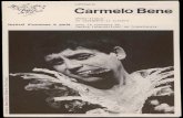 4-44e1,; COMPAGNIE Carmel() Bene · 2014. 4. 17. · Franco COSOLITO (batterie),1Anastasio DEL BONO (hautbois),iWalter FRANCESCONI (clarinette-sax))Rosario GAMBINO (tuba) QVincenzo