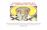 New GRAND CANON DE ST ANDRÉ DE CRÈTE - Orthodoxie · 2011. 4. 2. · 3 VIE DE ST ANDRÉ DE CRÈTE1 Notre saint Père André naquit à Damas, vers 660. Et celui ue l’on sunomma