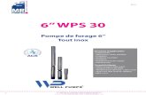 6’’ WPS 30 - MR POMPES · 6’’ WPS 30 Pompe de forage 6’’ Tout inox Domaine d’application • Industrielle • Adduction d’eau potable • Irrigation • Système incendie