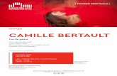 MUSIQUE CAMILLE BERTAULT · CAMILLE BERTAULT Pas de géant C e Pas de géant, titre donné par la chanteuse Camille Bertault à son nouvel album, est un hommage rendu au célèbre
