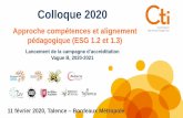 Colloque 2020 - CTI€¦ · Développer, ompléter ou déployer l’amélioration continue Evaluer les enseignements et mettre en place la boucle de retour Statistiques complémentaires