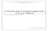 COURS DE COMPTABILITE ANALYTIQUEfsecsg.ummto.dz/wp-content/uploads/2020/10/Cours-de-comptabilit… · Technique qui consiste à analyser et à répartir les charges de la comptabilité