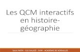 Les QCM interactifs en histoire- géographie · 2020. 3. 24. · Les questions font appel à l’analysede situations. Elles nécessitent : une compréhension de la situation pour