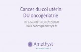 Cancer du col utérin DU oncogériatrie · Facilite le traitement des gg inguinaux (lésion du 1/3 inf du vagin) Boost concomitant des adénopathies MAIS : - Allongement de la durée