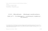 UE1 : Biochimie – Biologie moléculaire ED n°1 : Techniques ... · PDF file UE1 : Biochimie, Biologie moléculaire, Biologie cellulaire ED n°1 Le 19/10/17 de 8h30 à 10h30 Ronéotypeur