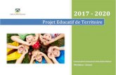 Projet Educatif de Territoire - Avenir Ecommoy Autrement...1000 1200 1400 - 6 ans + 6 ans 2014/2015 2015/2016 2016/2017 124 53 50 15 7 7 6 0 20 40 60 80 100 120 140 2014/2015 2015/2016