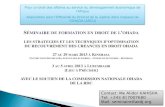 New ÉMINAIRE DE FORMATION EN DROIT DE L - Ohada · 2015. 10. 7. · sÉminaire de formation en droit de l’ohada les strategies et les techniques d’optimisation du recouvrement