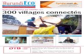 300 villages connectés - Burundi Ecoburundi-eco.com/wp-content/uploads/2018/10/Journal... · 0,4813 2,0413 2700 3070 27 1,25 0,80 3,1 Monnaies étrangères Sources : BRB/ et divers