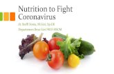 Nutrition to Fight Coronavirus - agropustaka.id · Mekanisme Penyebaran •Droplet •Fekal-oral –Virus ditemukan di mulut dan di lubang dubur pasien dengan COVID-19 Zhang W, Du