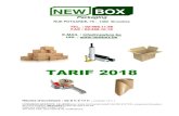 TARIF 2018 FRfr.newbox.be/files/s/1010/file/New_Box_catalogue_2018.pdf · Packaging RUE POTAARDE, 76 - 1082 Bruxelles TEL. : 02/468.11.66 FAX : 02/468.10.18 E-MAIL : info@newbox.be