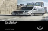 Sprinter · PDF file Sprinter Notice d'utilisation Mercedes-Benz Sprinter Notice d'utilisation Mentions légales Internet Pour en savoir plus sur les véhicules Mercedes-Benz et sur