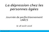 La dépression chez les personnes âgées€¦ · La dépression chez les personnes âgées Journée de perfectionnement UMCS le 18 août 2016 Bourque (2016)