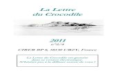 La Lettre du Crocodile - WordPress.com...La Lettre du Crocodile 2011 n 2/4 CIRER BP 8, 58130 URZY, France La Lettre du Crocodile est gratuite dans sa version électronique. N’hésitez
