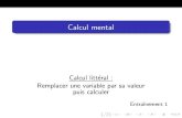 Calcul mental - Eklablogekladata.com/3u30RVvhad1CbKmFxy7Whwxe9U4/4_CalculLitter...y = 3 x = 4 y = 8 2/21 Calcule 3 x+2 y 5 pour : x = 0 y = 32 x = 6 y = 3 x = 4 y = 8 3/21 Prenez votre