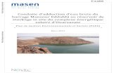 Conduite d adduction d eau brute du barrage Mansour ......Etude de la conduite d’adduction d’eau brute du barrage Mansour Eddahbi au réservoir de stockage in site du complexe