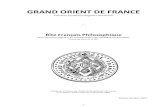 GRAND ORIENT DE FRANCE - en06.fr rite francais.pdf · 2019. 6. 23. · Rite Français Philosophique Selon les textes originaux de la Respectable Loge TOLÉRANCE (1970‐1985) Orient