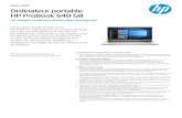 HP ProBook 640 G8options de configuration flexibles qui s’adaptent à un large éventail d’utilisateurs et de budgets. H P re co m ma n d e W in d ow s 10 P rofession n e l p ou