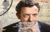BENJAMIN BRITTEN Hymn to St Cecilia4 TRACKS français PLAGES CD Parmi les nombreuses œuvres chorales que Benjamin Britten a composées tout au long de sa carrière, celles qu’il