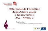 Référentiel de Formation Juge Arbitre Jeune «Découverte» …aura-handball.fr/wp-content/uploads/2018/11/FFHB...C’est développer les principes du jeu collectif Le JAJ –Niveau