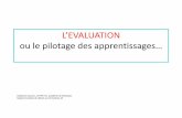 Académie de Bordeaux - L’EVALUATION ou le pilotage des ......Sortir de la sacralisation et du formatage de l’évaluation qui empêhe l’élève de s’y investir pour progresser…