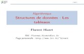 Algorithmique Structures de données : Les tableauxhivert/COURS/M2-CCI/04-Tableaux.pdfStructures séquentielles : les tableaux 4 de 1 Structure de donnée séquentielle (tableau) Enanglais:array,vector.