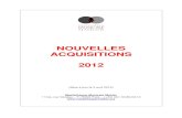 NOUVELLES ACQUISITIONS 2012 · NOUVELLES ACQUISITIONS 2012 (Mise à jour le 3 avril 2013) Médiathèque Musicale Mahler 11 bis, rue Vézelay – F-75008 Paris – (+33) (0)1.53.89.09.10