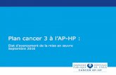 Plan cancer 3 à l’AP-HPcme.aphp.fr/sites/default/files/CMEDoc/cme11octobre2016...2 Bilan d’activité 32% des patients d’Ile de France (2014) 58 948 patients sont pris en charge