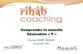 Houriya CHERIF HAOUAT 06 Janvier 2014 - e-monsiterihab-coaching.e-monsite.com/medias/files/2-rihab... · 2014. 7. 31. · Génération Y Car elle suit la génération X La génération